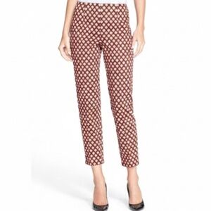 St. John Diamond Patterned Cropped “Cigarette” Pant Size 2 Excellent Condition!